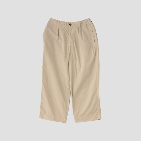 FINE COMPACT POPLIN TROUSERS