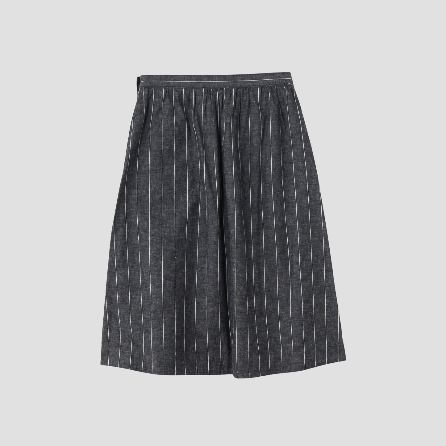 ROUGH COTTON LINEN SHIRTING SKIRT