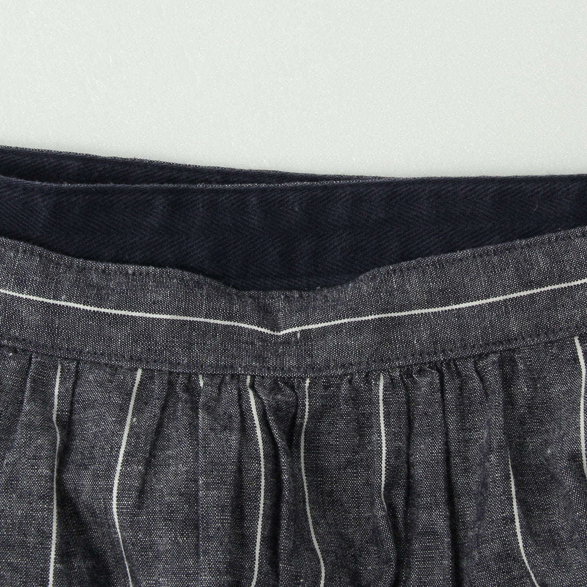 ROUGH COTTON LINEN SHIRTING SKIRT