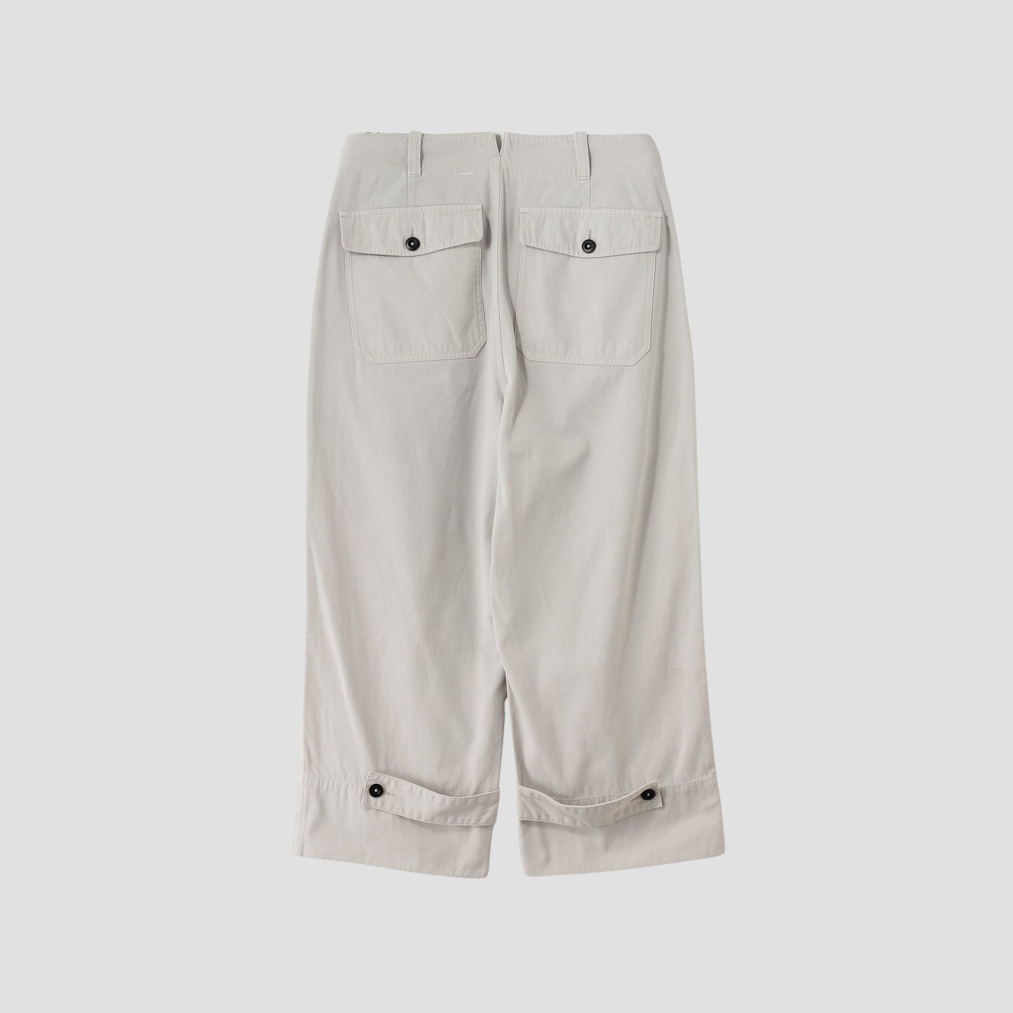 RAISED COTTON TWILL TROUSERS