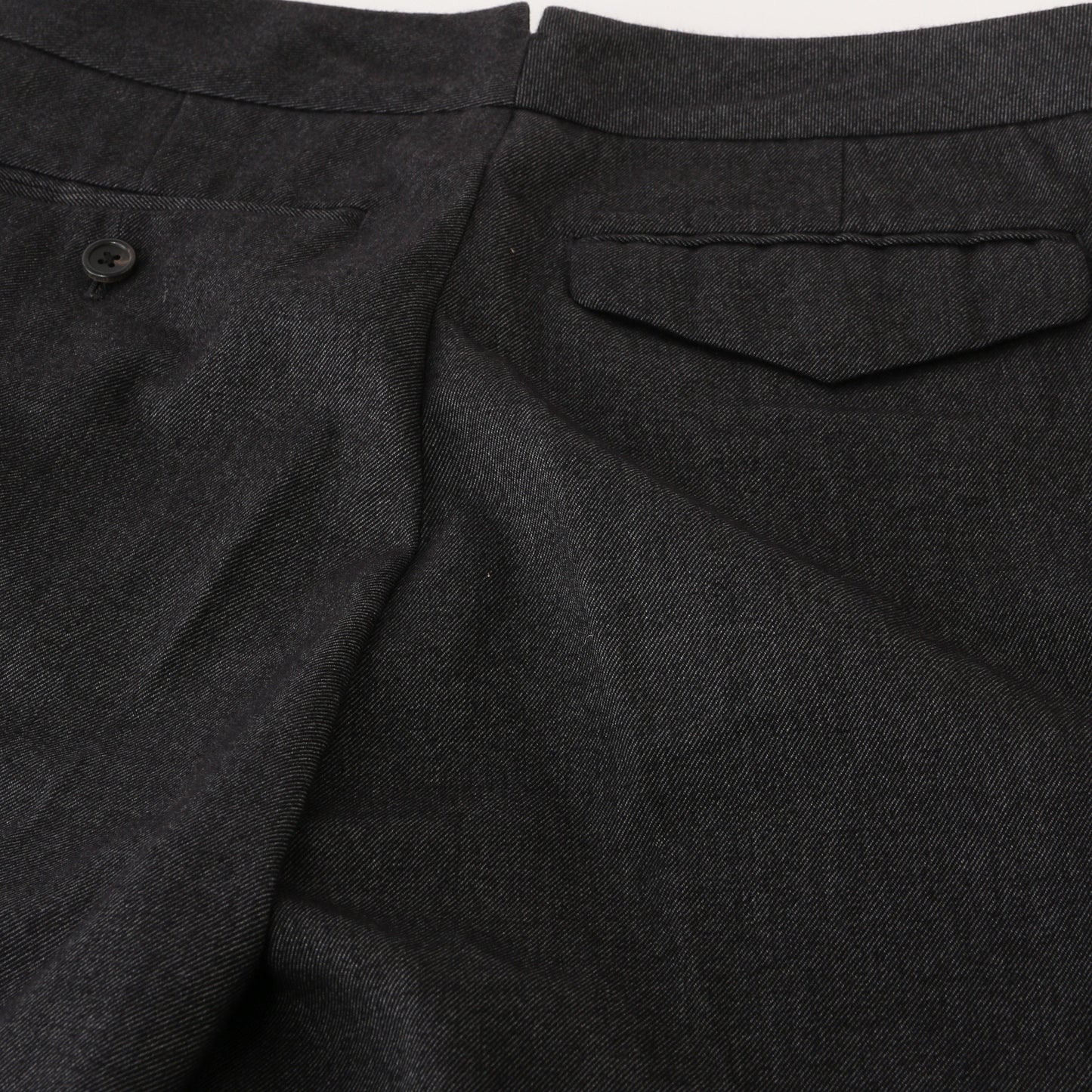 BRUSHED COTTON WOOL TROUSERS