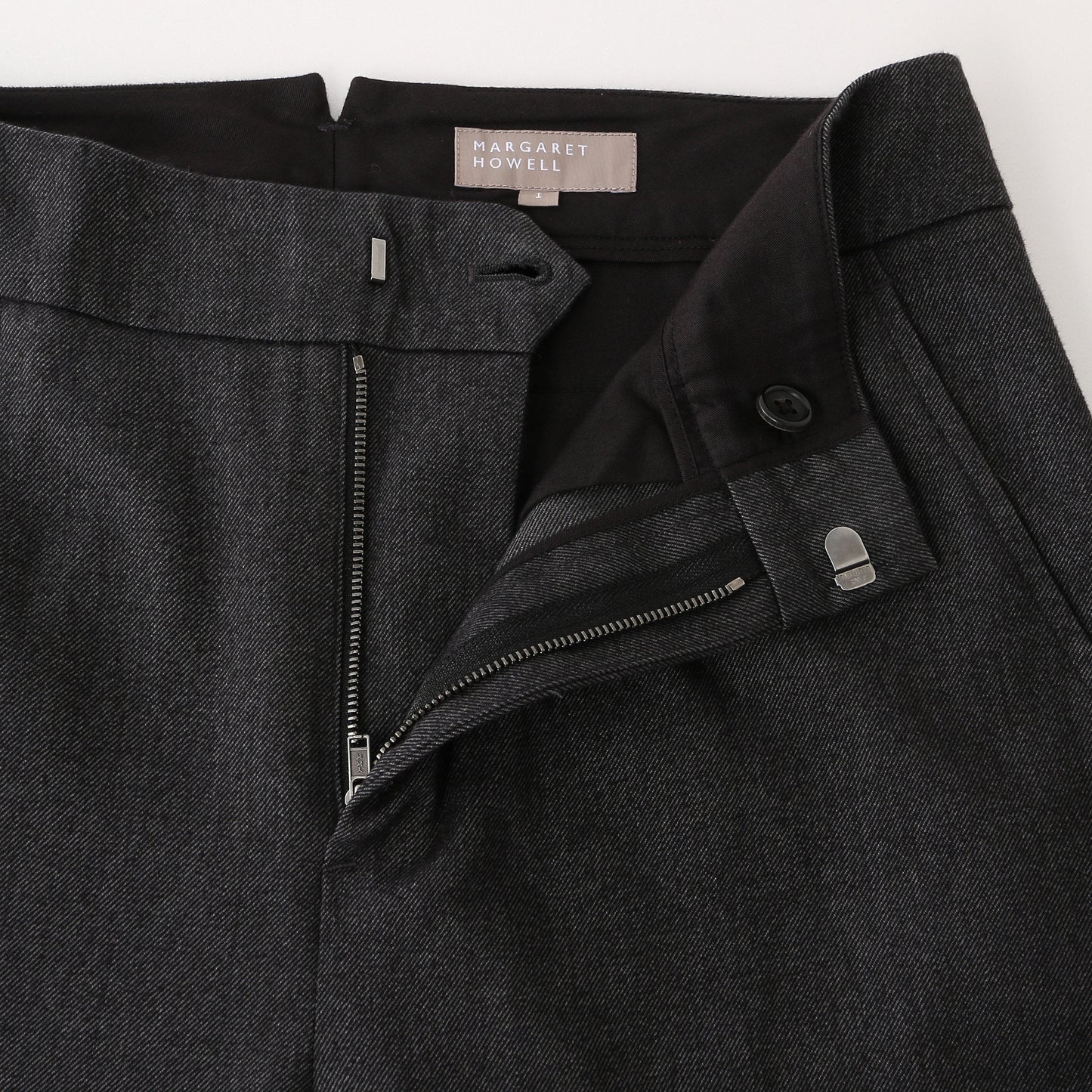 BRUSHED COTTON WOOL TROUSERS