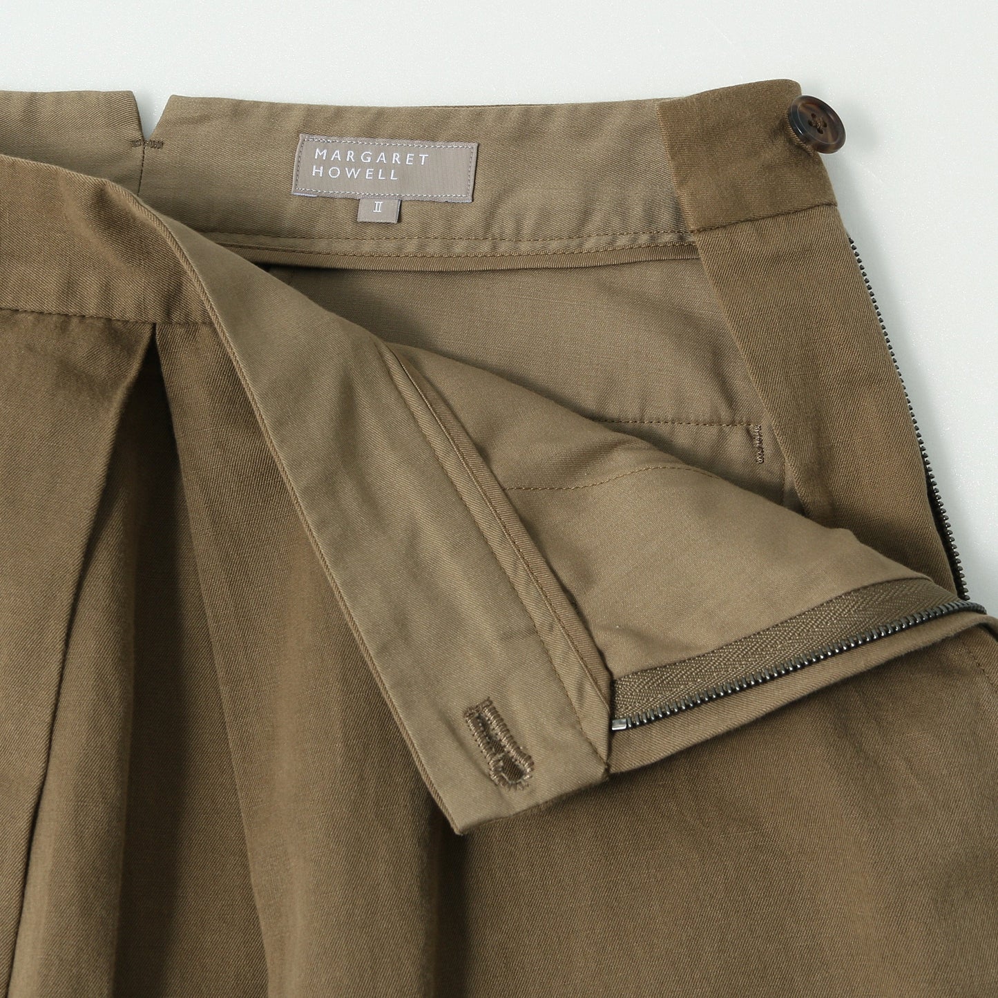 LINEN COTTON TWILL SKIRT