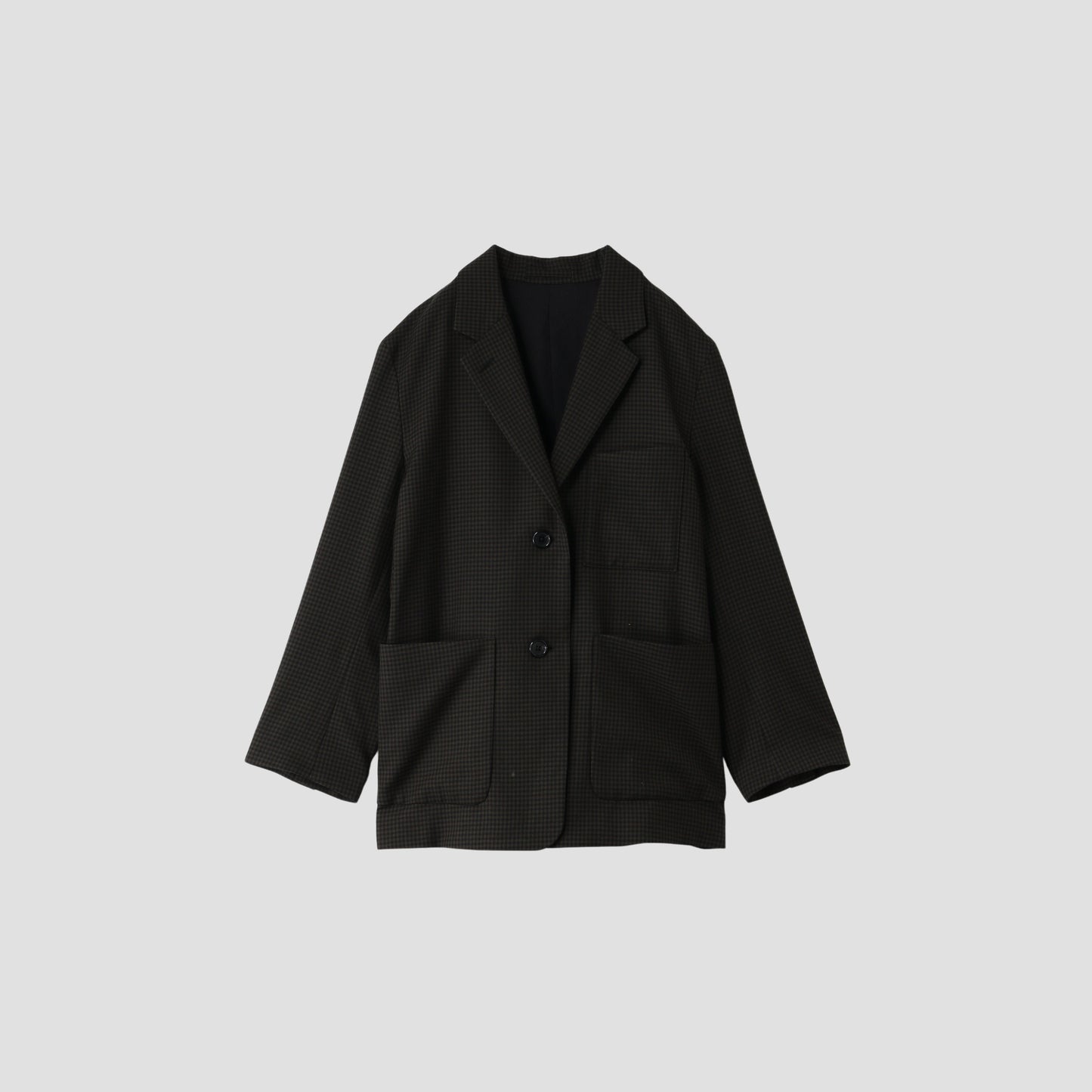 GINGHAM WOOL TWILL JACKET