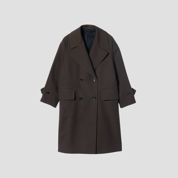 WORSTED WOOL TWILL COAT