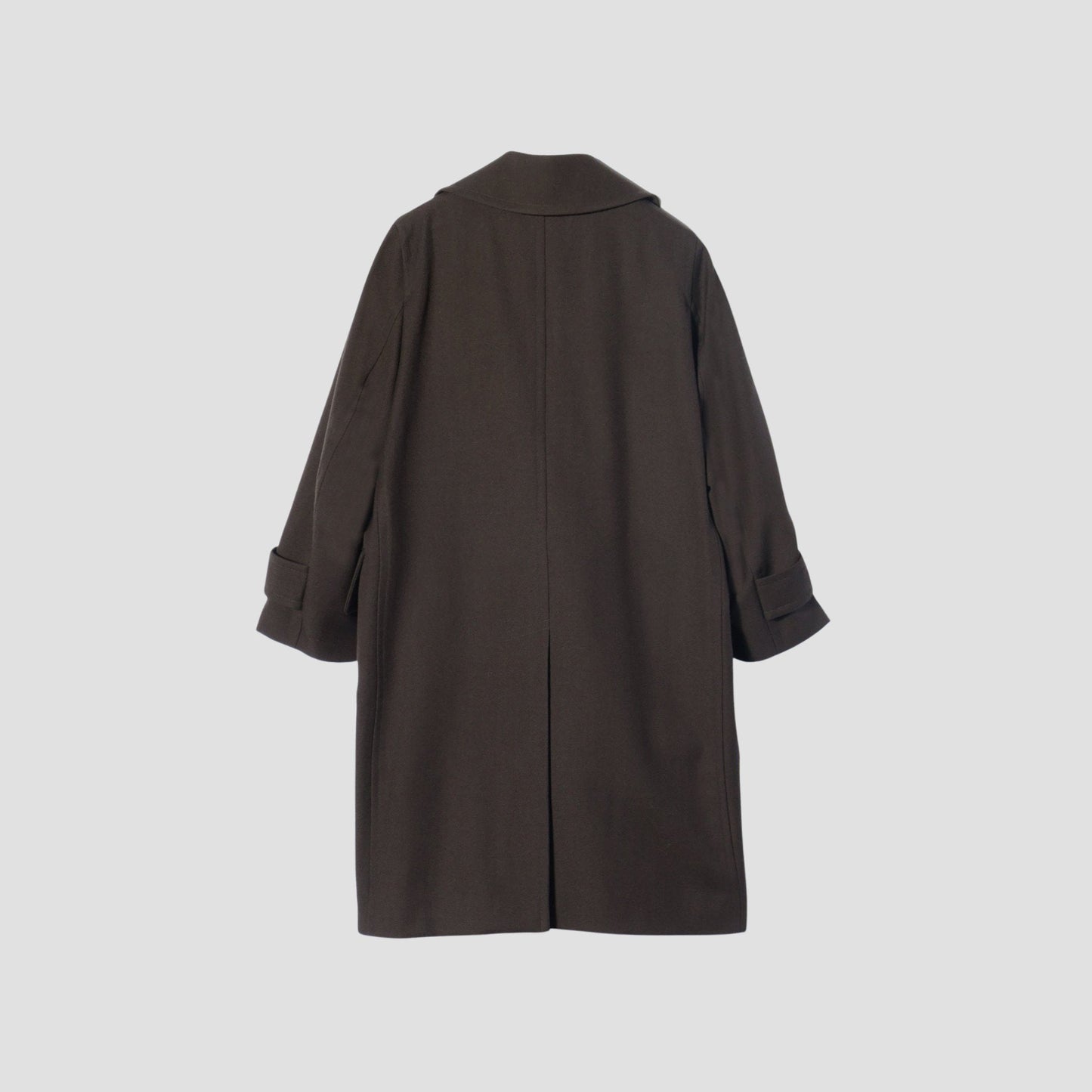 WORSTED WOOL TWILL COAT