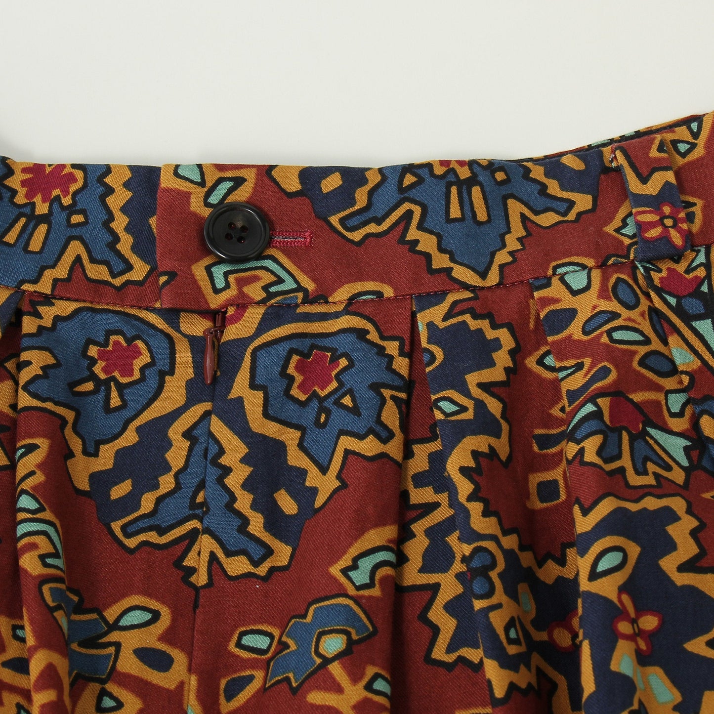 PAISLEY COTTON LINEN TWILL SKIRT
