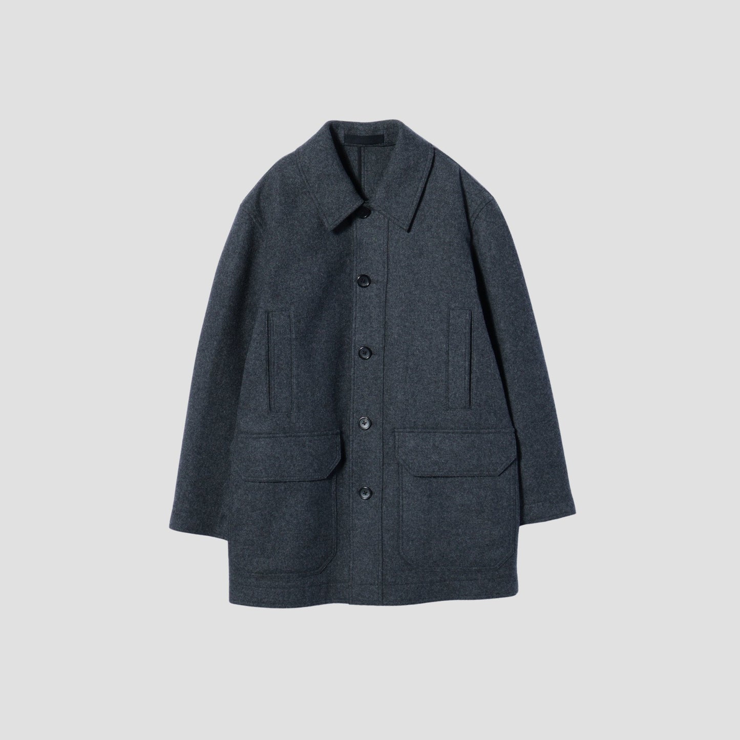 FIRM WOOL MELTON COAT
