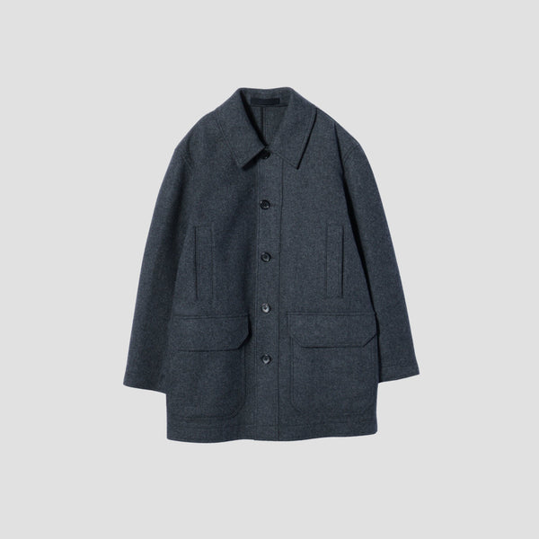 FIRM WOOL MELTON COAT