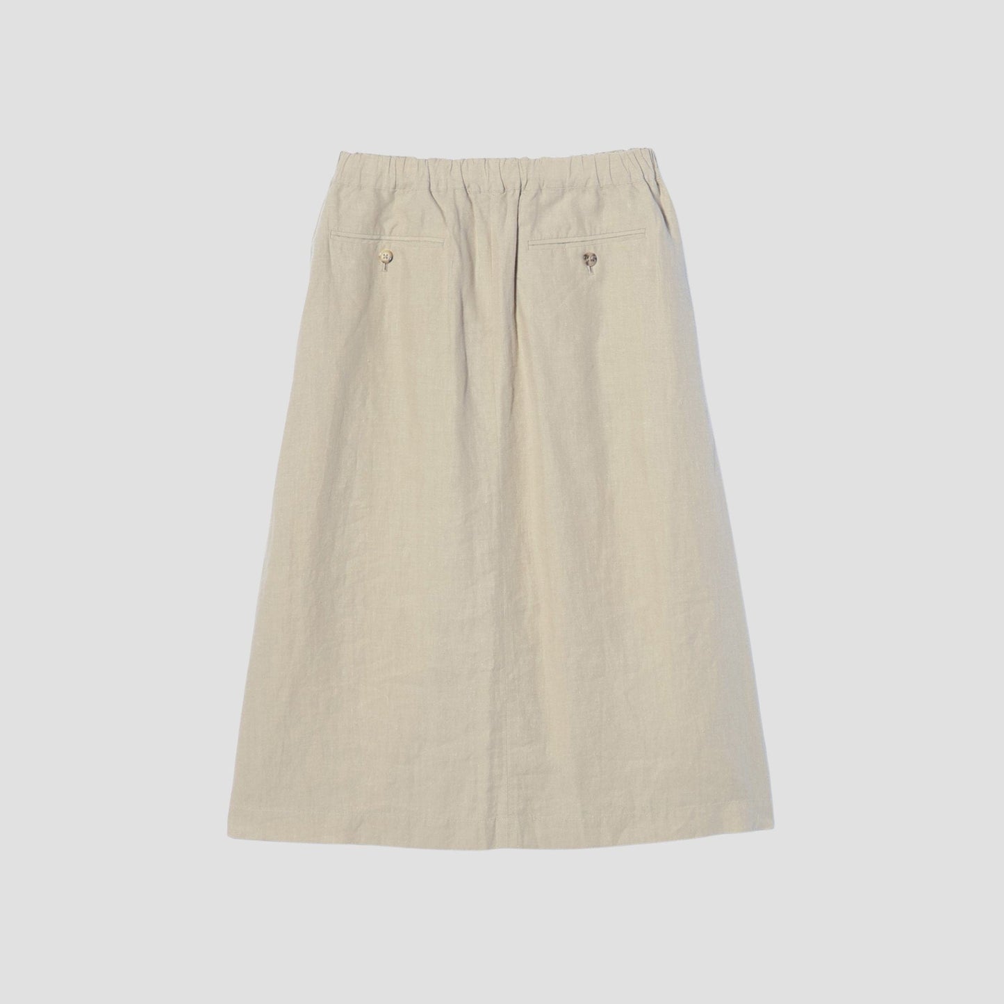 DENSE FINE LINEN POPLIN SKIRT