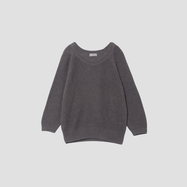 LINEN COTTON RIB JUMPER KNIT