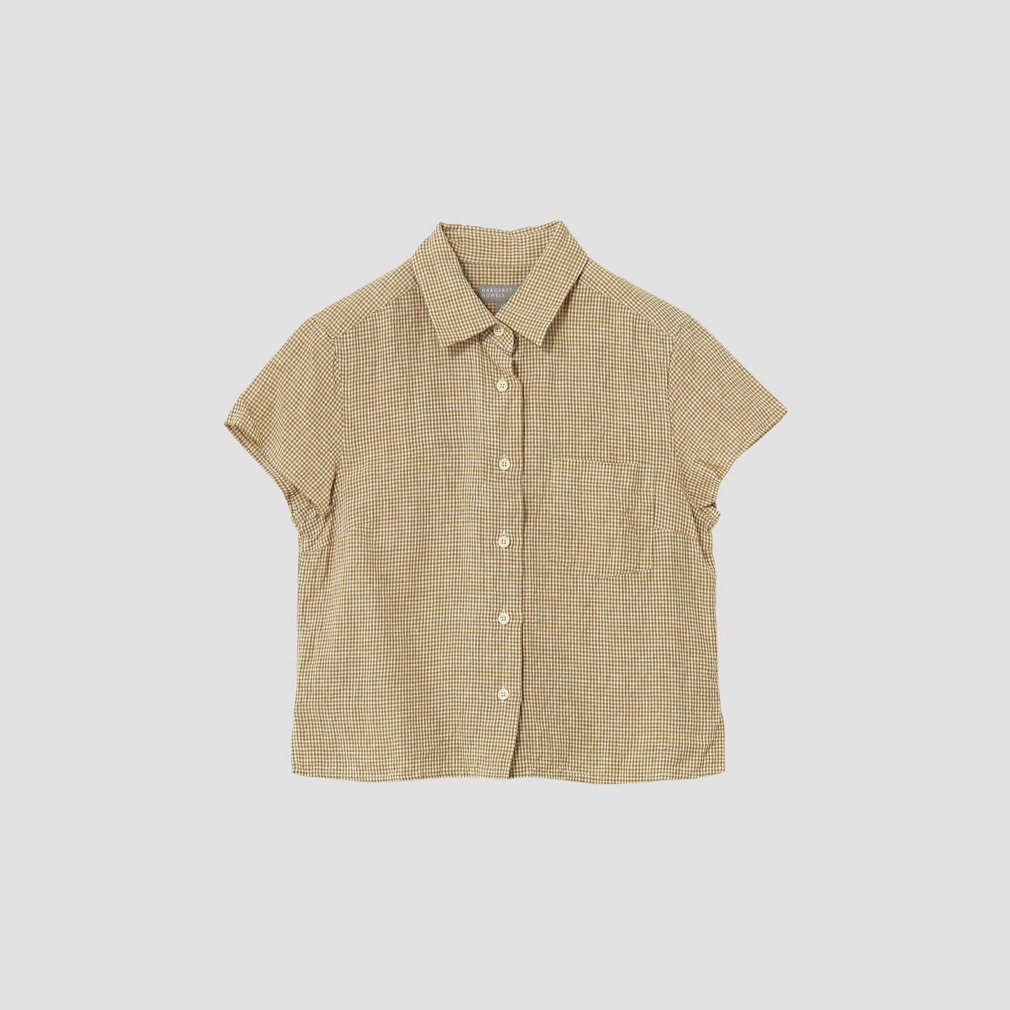 TRI GINGHAM LINEN  SHIRT