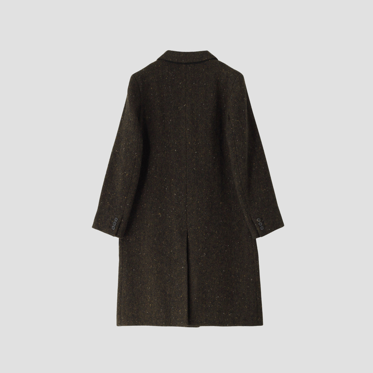 HERRINGBONE WOOL COAT