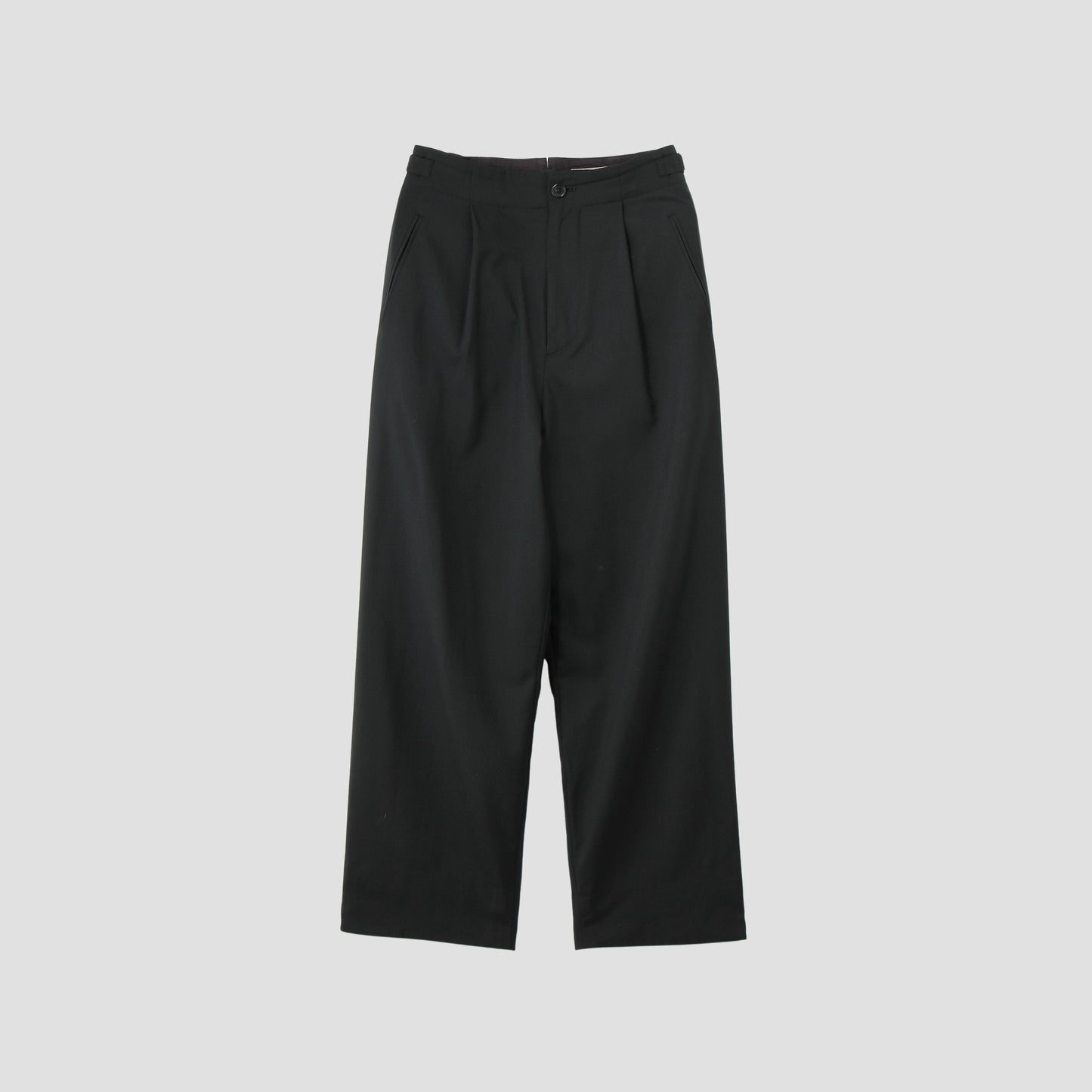 FINE WOOL POPLIN TROUSERS