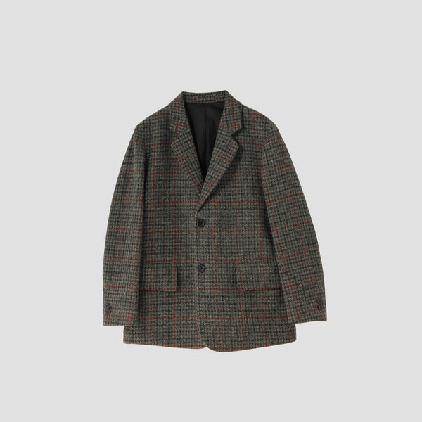 GLEN CHECK WOOL JACKET