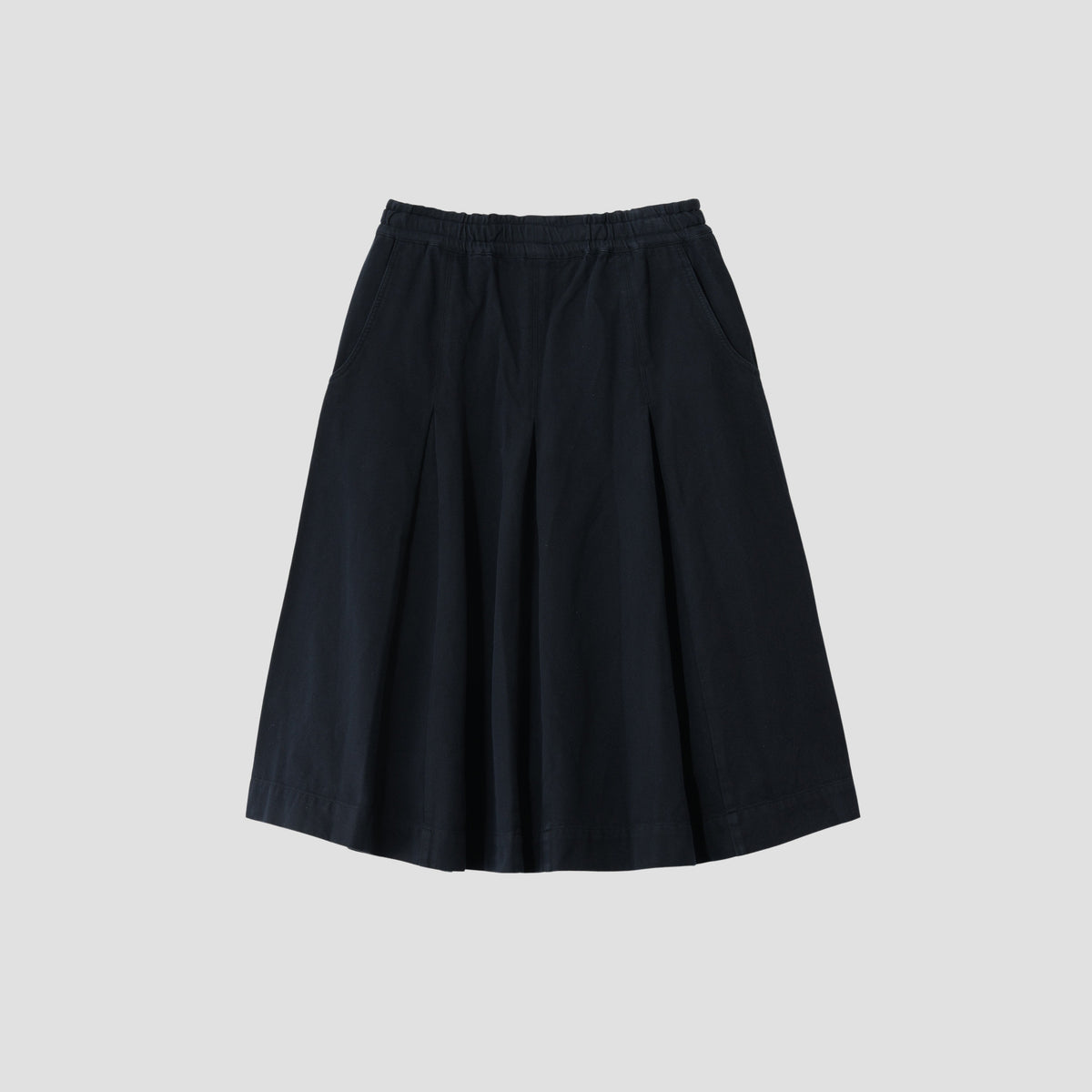 SOFT TWISTED YARN DYE COTTON SKIRT