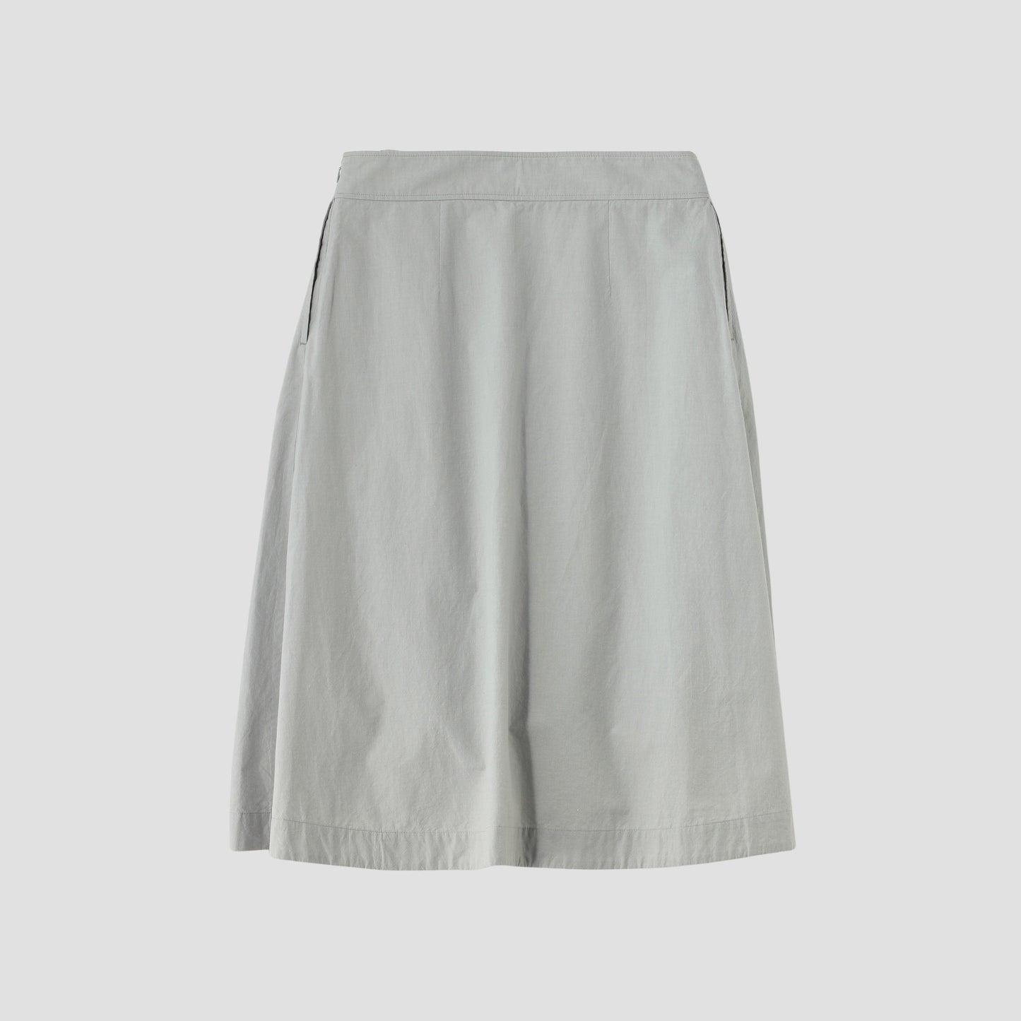 MELANGE COTTON POPLIN SKIRT