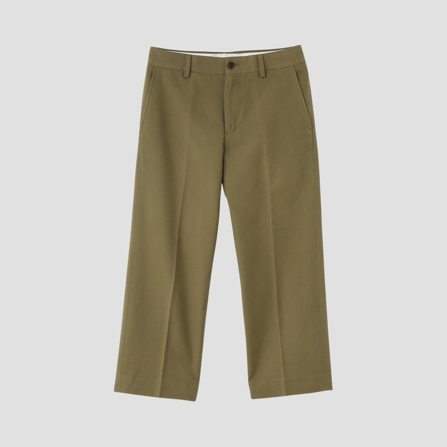 BRUSHED COTTON WOOL TROUSERS