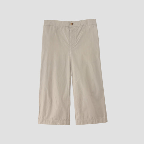WASHED YARN DYE POPLIN TROUSERS