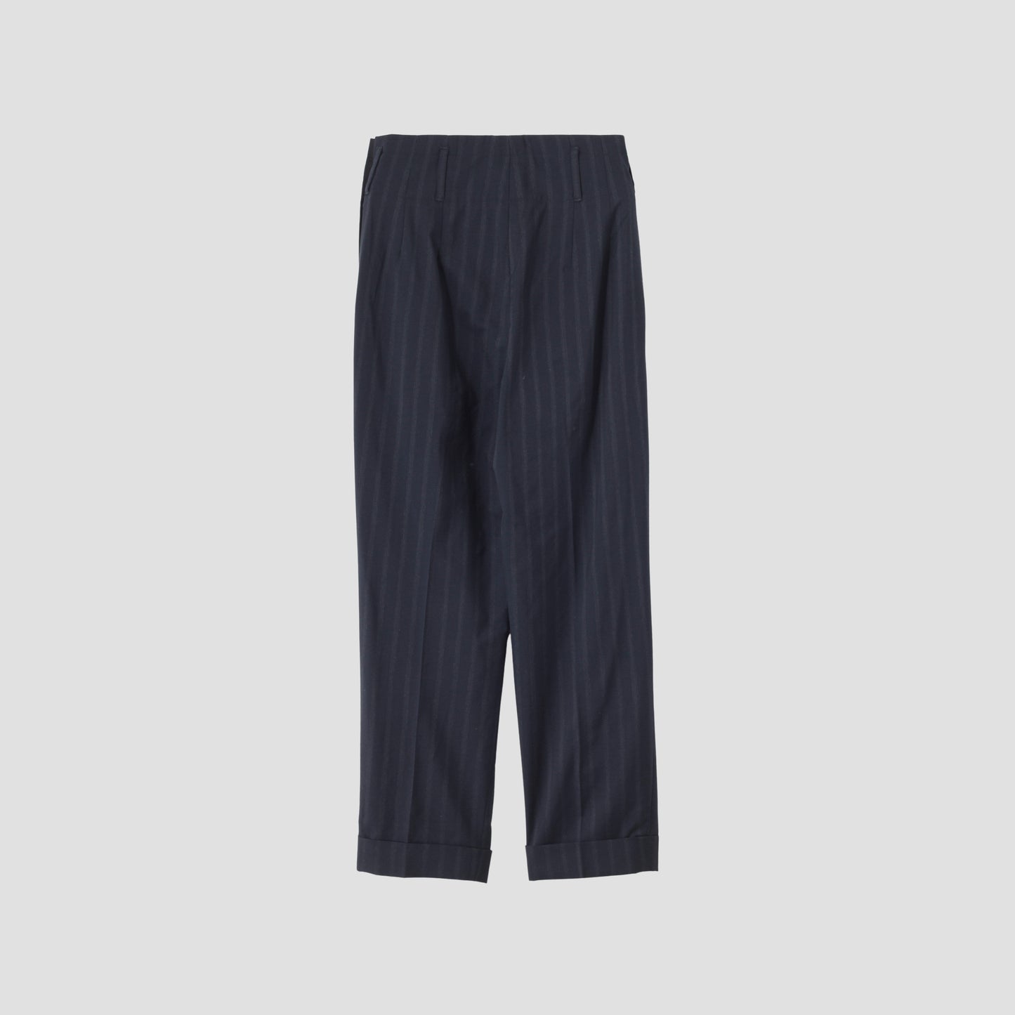 WIDE STRIPE WOOL TROUSERS