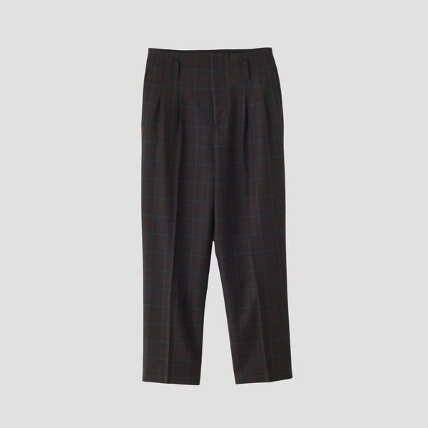 PLAID WOOL TROUSERS