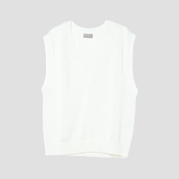 LINEN COTTON SILK SLIPOVER KNIT