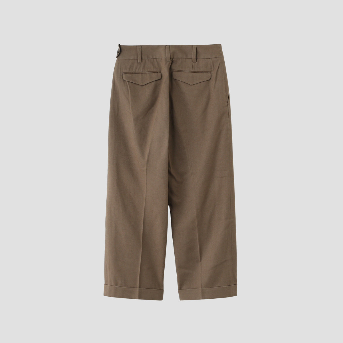 BRUSHED COTTON WOOL TROUSERS