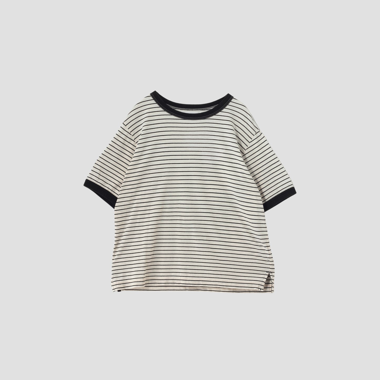 COTTON LINEN STRIPE JERSEY