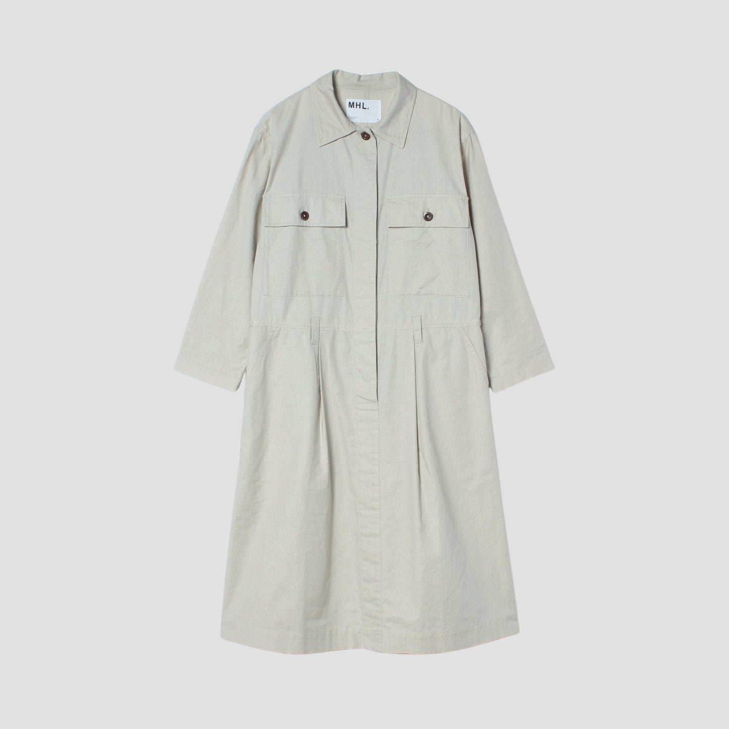 COTTON LINEN OXFORD DRESS