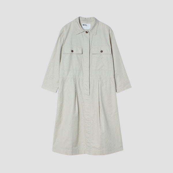 COTTON LINEN OXFORD DRESS