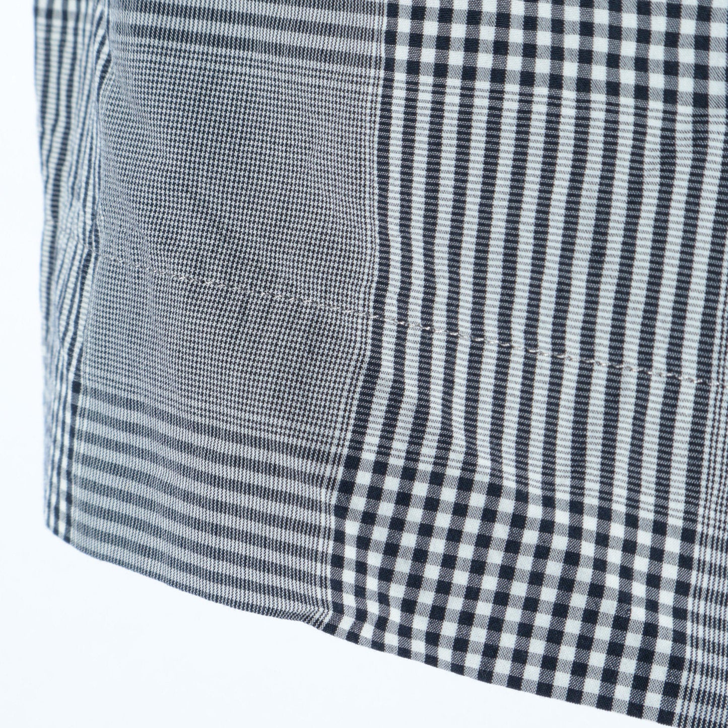 GINGHAM OVERCHECK COTTON SKIRT