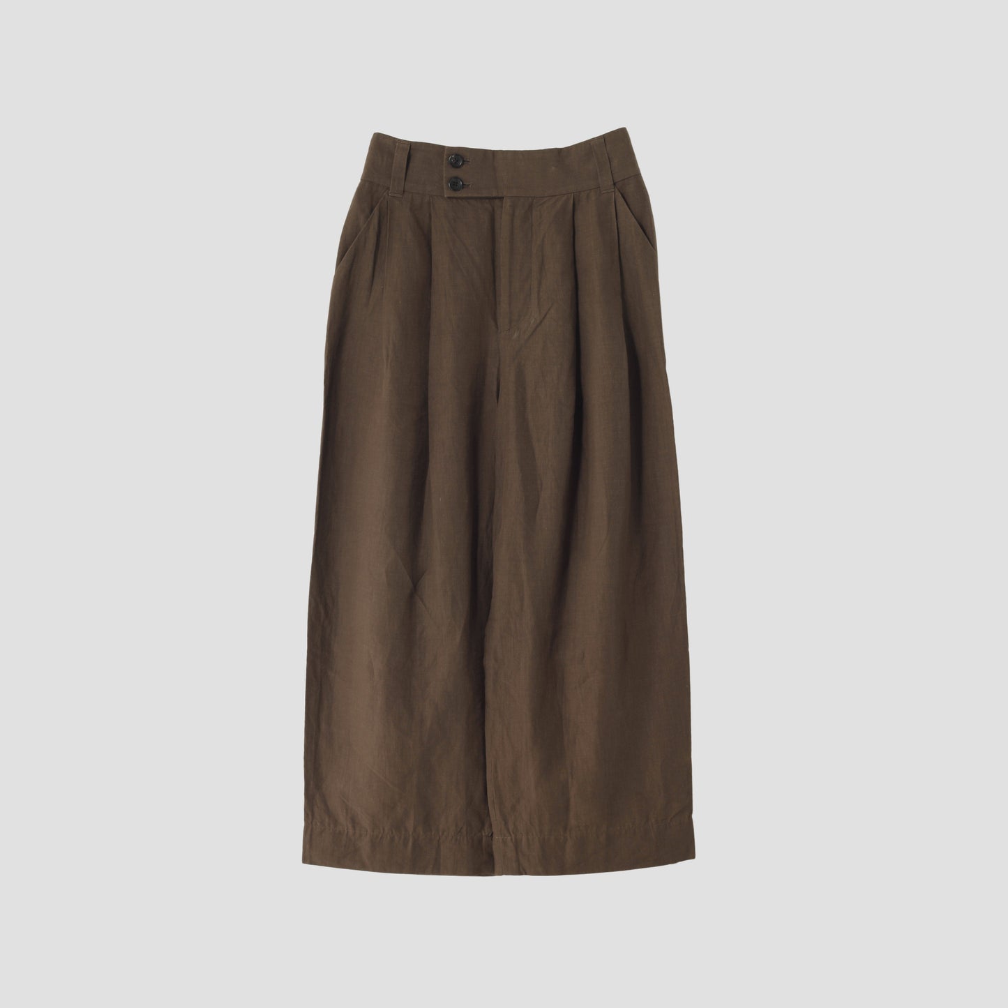 DENSE FINE LINEN POPLIN TROUSERS