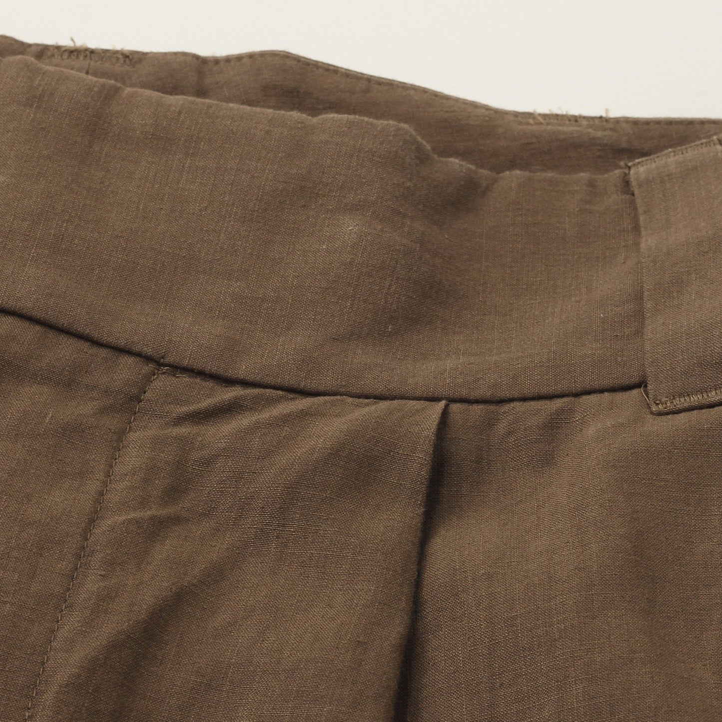 DENSE FINE LINEN POPLIN TROUSERS
