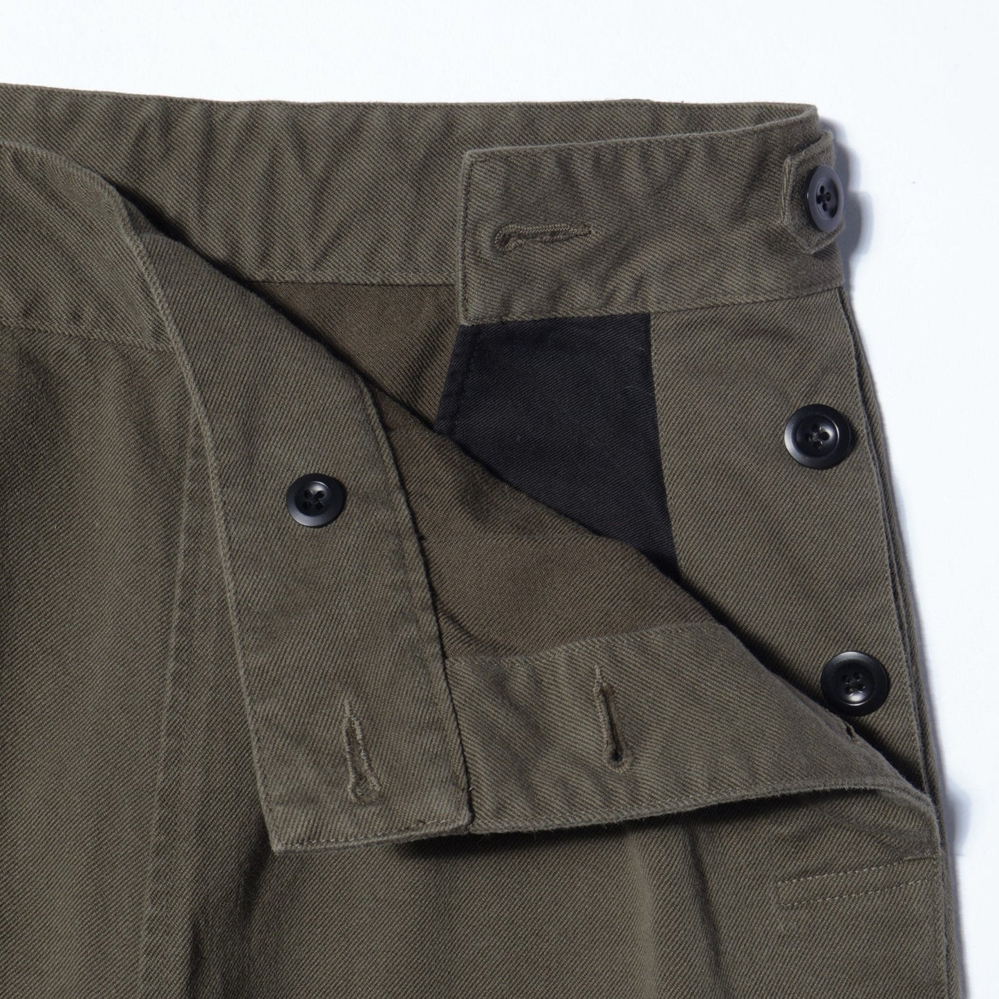 WOOL COTTON HEAVY TWILL TROUSERS