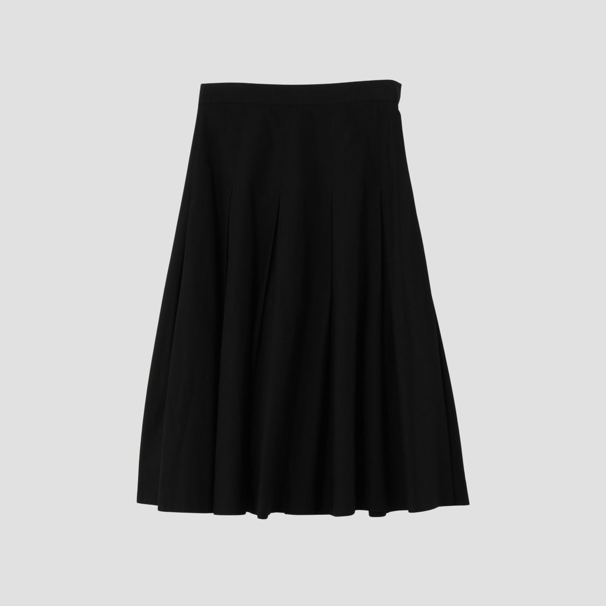 SILK COTTON POPLIN SKIRT