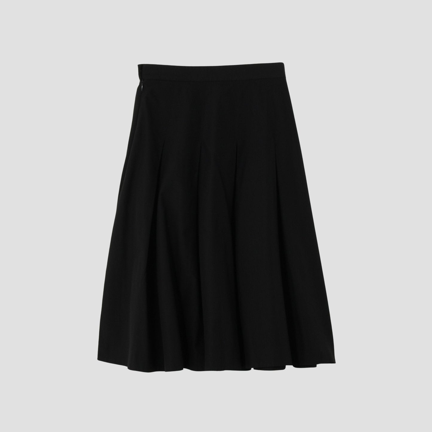 SILK COTTON POPLIN SKIRT