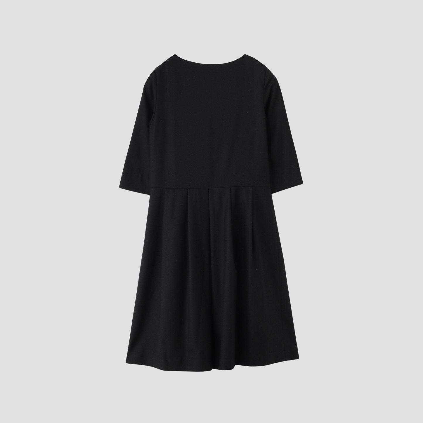 BLACK FLANNEL DRESS