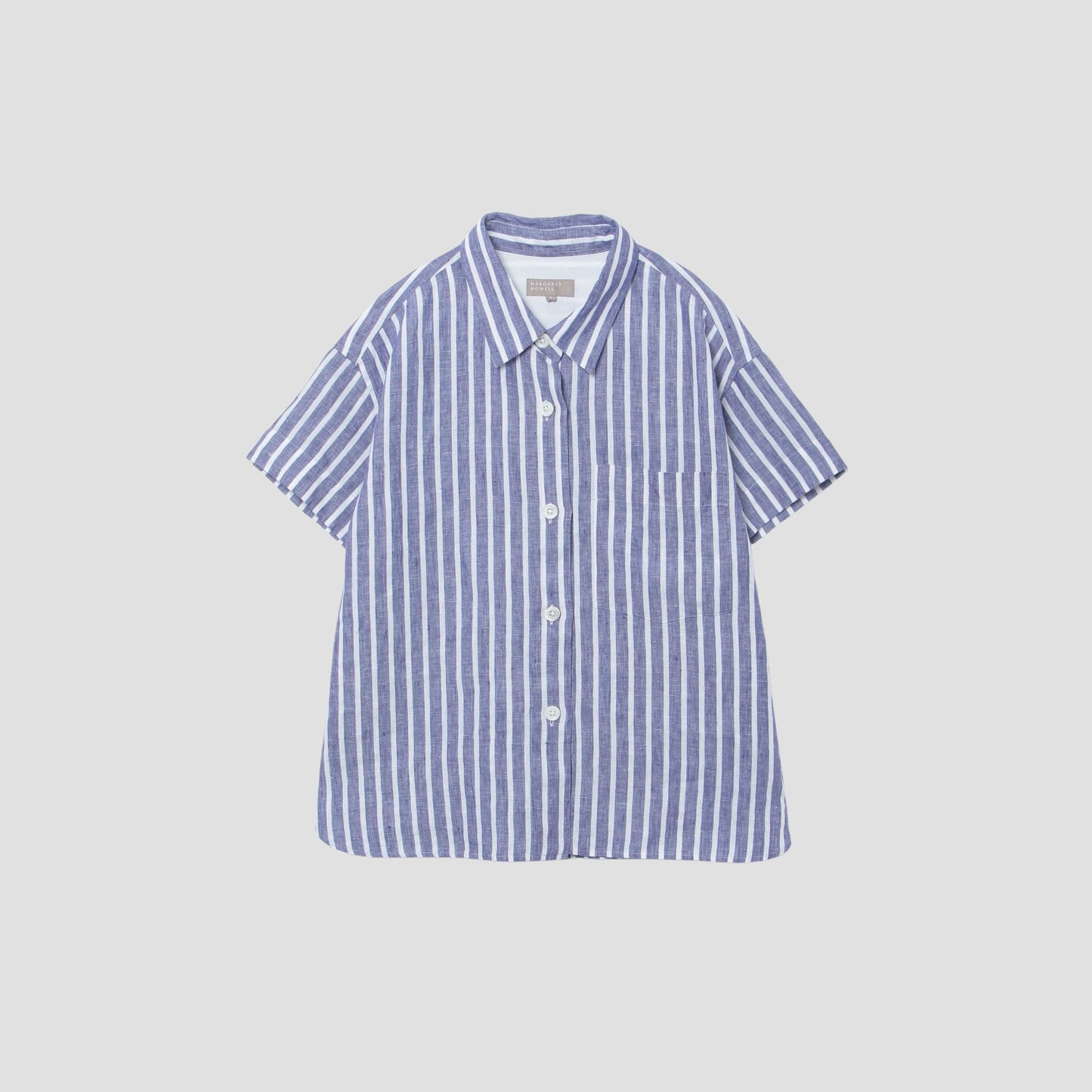 WIDE STRIPE LINEN SHIRT