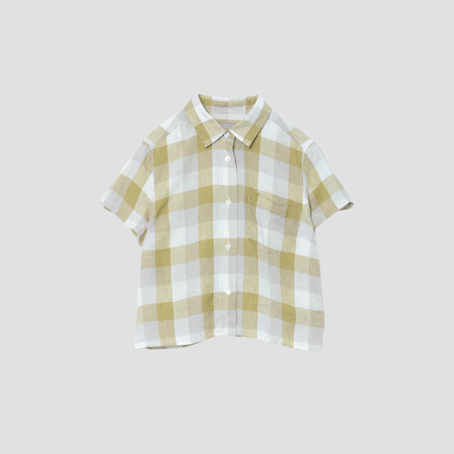 BLOCK CHECK LINEN SHIRT