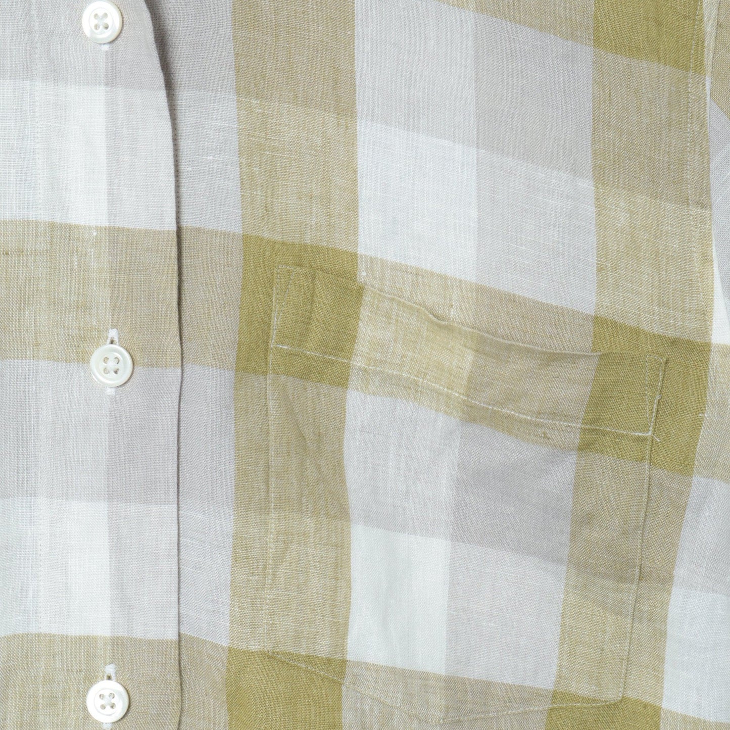 BLOCK CHECK LINEN SHIRT