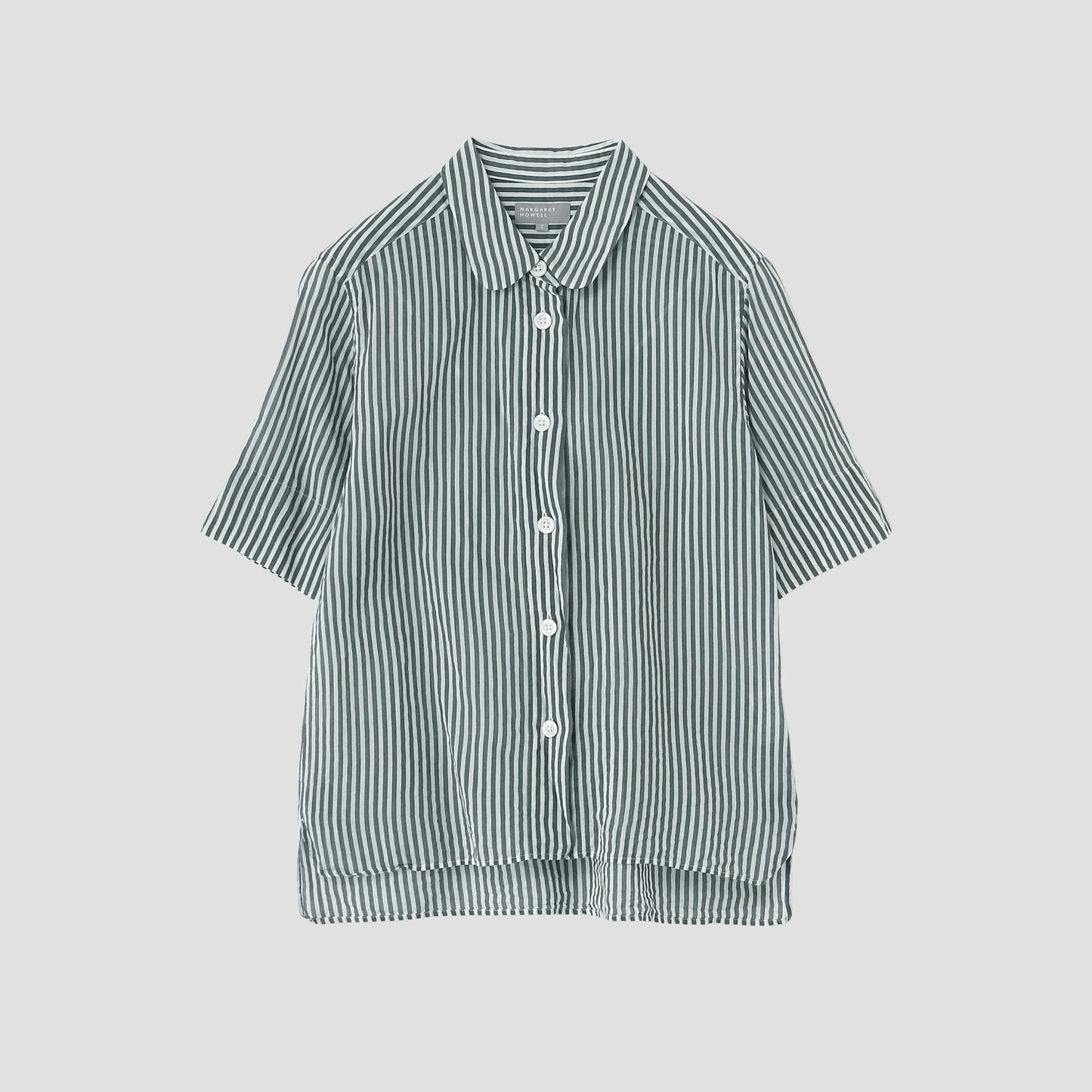 BOLD STRIPE COTTON SILK SHIRT