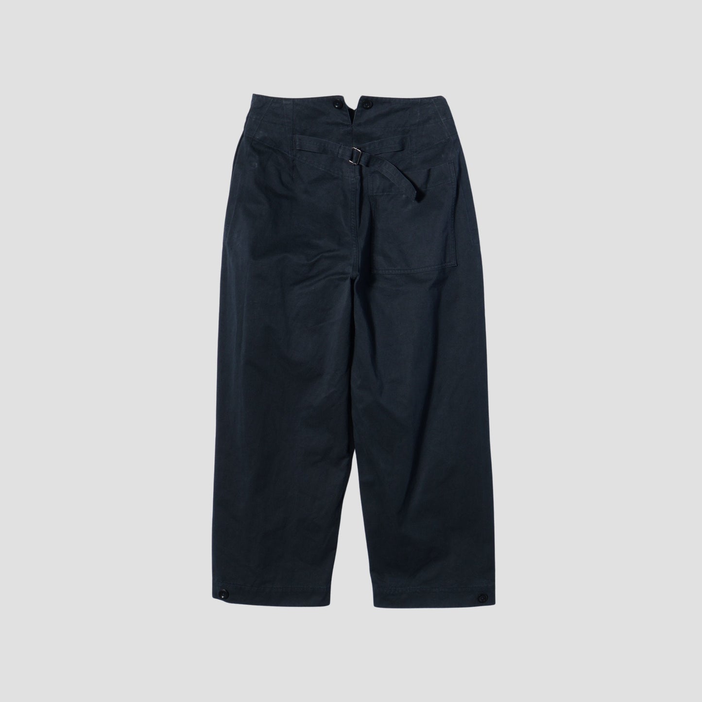 WASHED COMPACT COTTON TROUSERS