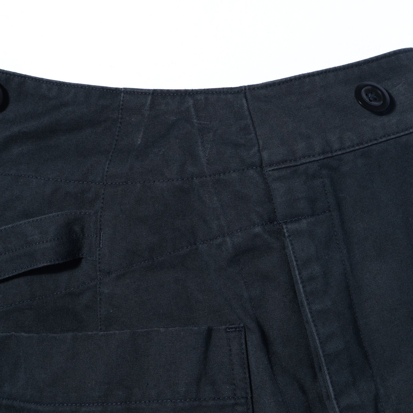 WASHED COMPACT COTTON TROUSERS