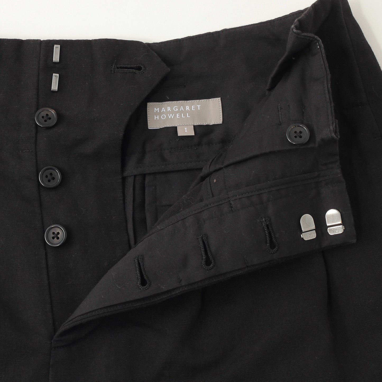 COTTON LINEN CANVAS TROUSERS
