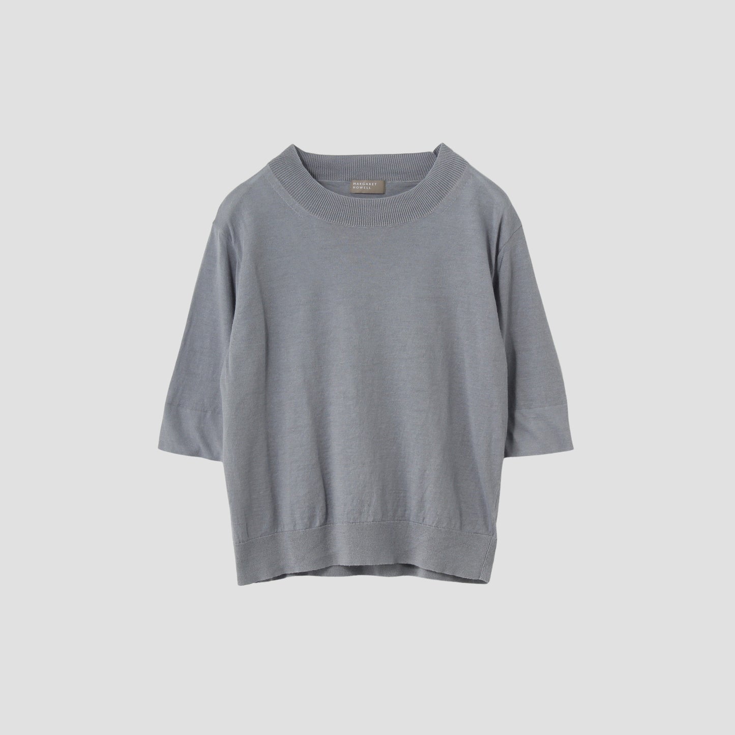 RAMIE COTTON DEEP RIB T SHIRT KNIT