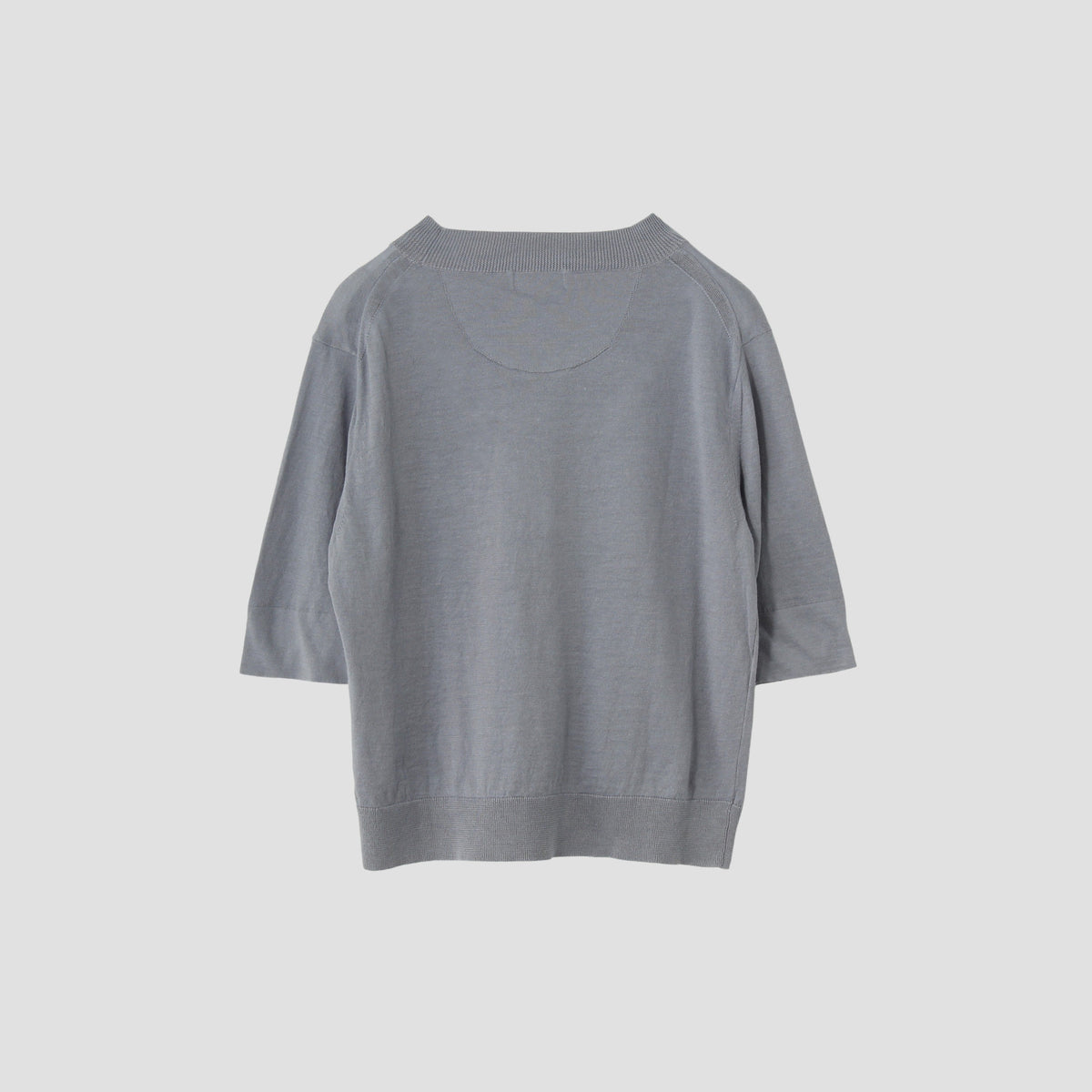 RAMIE COTTON DEEP RIB T SHIRT KNIT