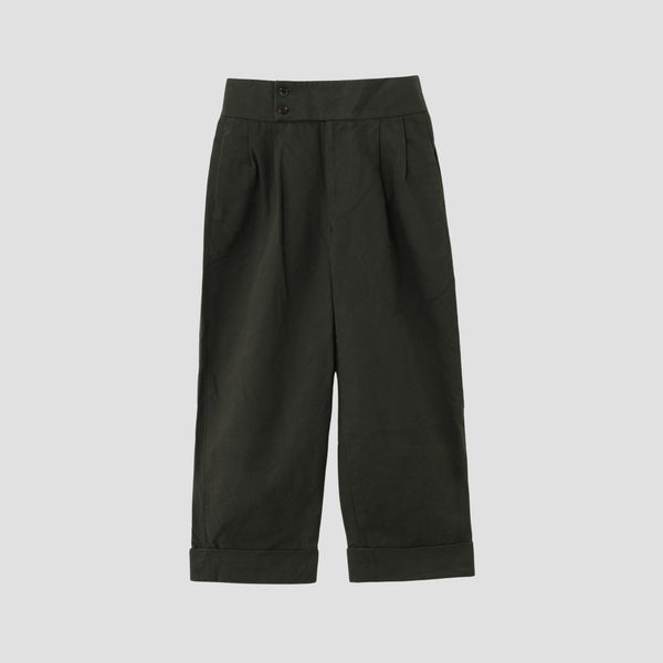 BRUSHED COTTON LINEN TROUSERS