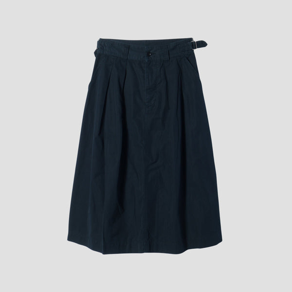 COTTON LINEN TOUGH POPLIN SKIRT