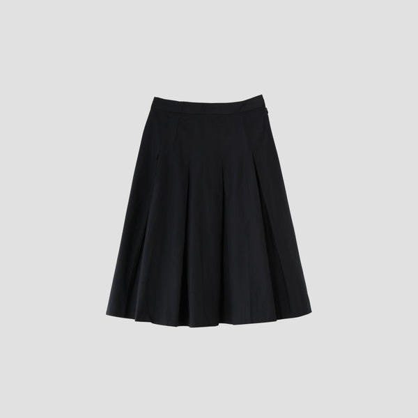 COTTON SILK POPLIN SKIRT
