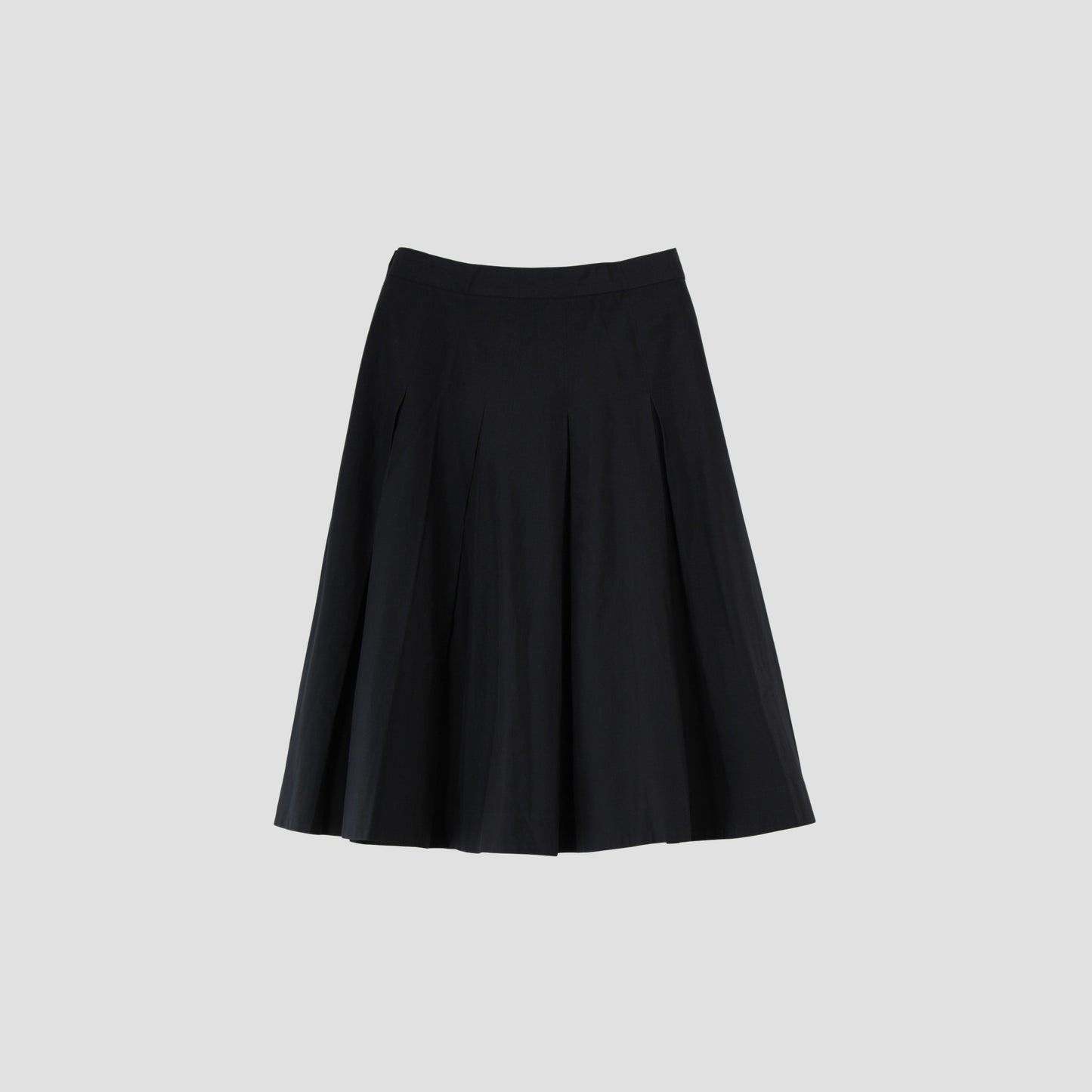 COTTON SILK POPLIN SKIRT
